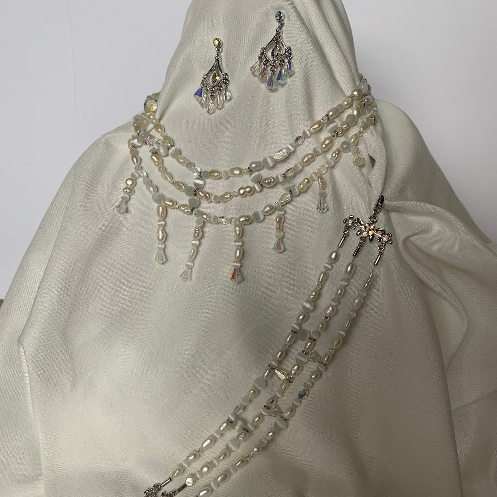 Wedding Set - Necklace, Bracelet, Earrings